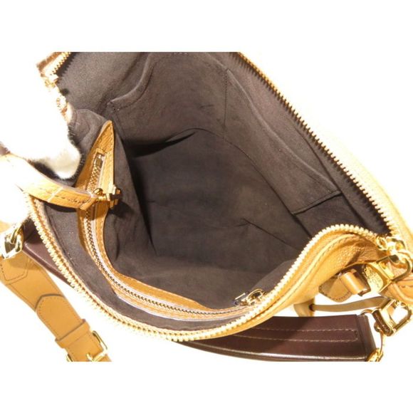Louis Vuitton Selene PM 2 Way Handbag Monogram Mahina Leather Caramel Brown - Picture 10 of 10